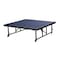National Public Seating Stage Platform, 4 Ft. x 4 Ft. x 24"-32" Adjustable Height, Blue Carpet TFXS48482432C-04 - alternate 1